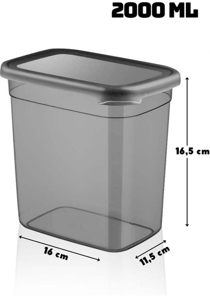 Sert PP Plastik Saklama Kabı Seti 6×2000 ml BPA’sız Mikrodalga ve Bulaşık Makinesi Uyumlu indirimleri