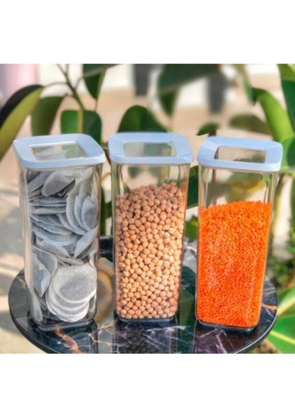 Kare Vakumlu Saklama Kabı Seti - Sert Plastik, 30 Parça, 6 Farklı Boyutta: 1700, 1200, 900, 700 ve 250 ml Kapasite modelleri