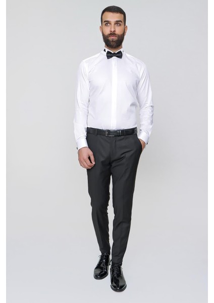 P 2020 Slim Fit Siyah Klasik Pantolon fiyatları