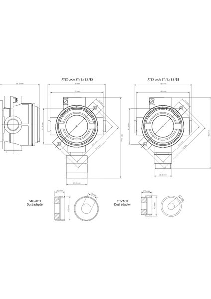 S2097VB Gc2 Sensitron SMART3G Gaz Dedektörü 4-20MA Çıkışlı Atex Iecex Sertifikalı modelleri
