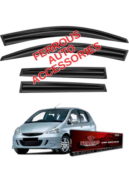 Honda Jazz Ferrous Cam Rüzgarlığı 4lü Set 2002 2011