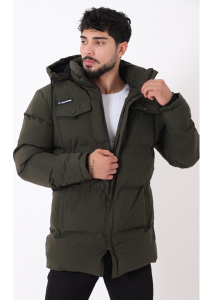 Göğüs Cepli Içi Kürklü Uzun Şişme Mont Pldp 2957_50456 fiyatları