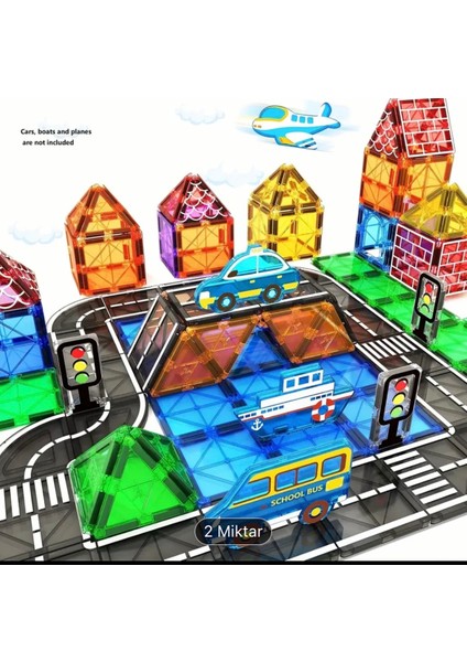 Trafik Manyetik Blok 22 Parça Eğitici Oyuncak