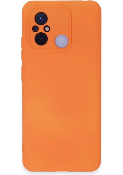 Newface Xiaomi Redmi 12C Kılıf Nano Içi Kadife Silikon - Turuncu