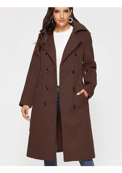 Kemer Detaylı Aksesuarlı Kaşe Kaban fırsatları