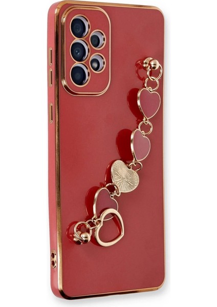 Newface Samsung Galaxy A53 5g Kılıf Esila Silikon - Kırmızı