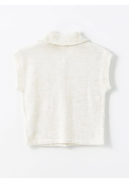 Lcw Kids Ekru Gömlek Yaka Kız Çocuk Triko Yelek modelleri