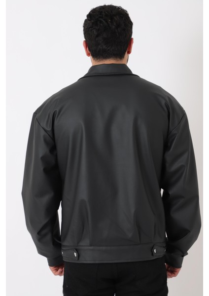 Cep Detay Dik Yaka Suni Deri Mont Bl 1848_50455 fırsatları