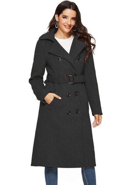 Aksesuarlı Kaşe Kaban Kemer Detaylı fiyatları