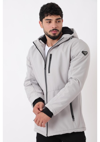 Uzay Kapüşonlu Içi Kürklü Softshell Kışlık Mont Pldp 3010_50454