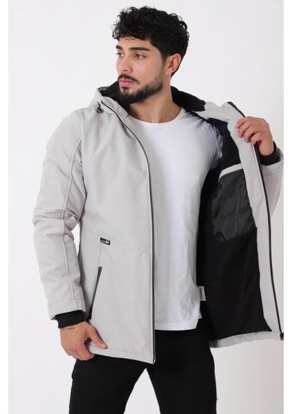 Uzay Kapüşonlu Içi Kürklü Softshell Kışlık Mont Pldp 3010_50454 fiyatları