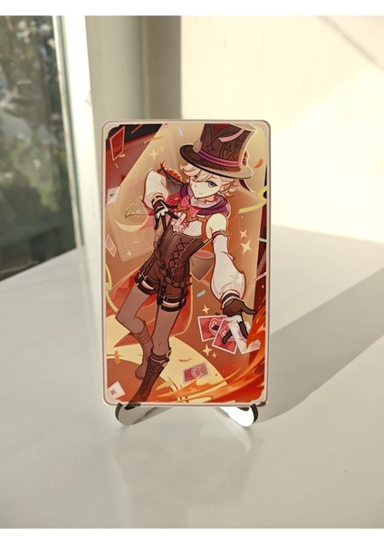 Genshin Lyney Metal Koleksiyon Kartı 2 (6,5 x 11,5 Cm) (1 Adet)