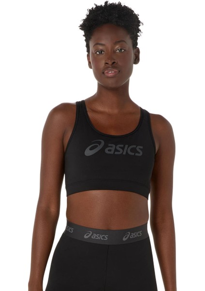 Essential Asics Logo Padless Bra Kadın Black 2032D259-001
