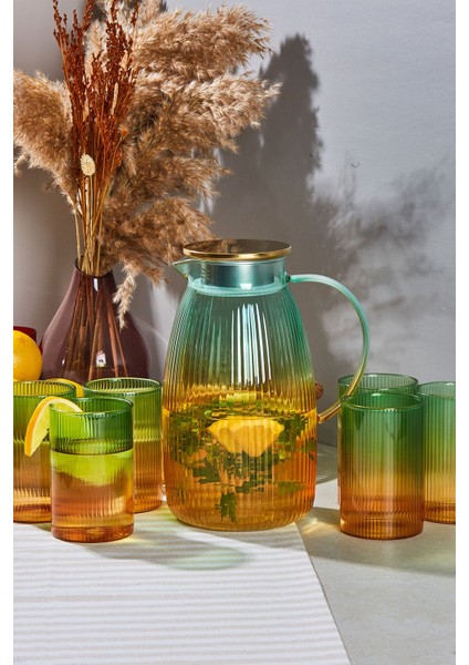 Savio Çizgi Color 7 Parça Bardak ve Sürahi Set fiyatları