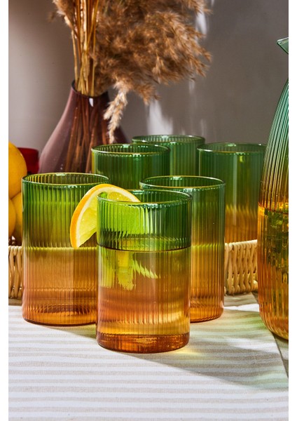 Savio Çizgi Color 7 Parça Bardak ve Sürahi Set modelleri