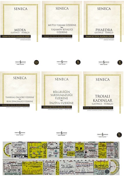 Seneca 6 Kitap Set / Bilgeliğin Sarsılmazlığı + Mutlu Yaşam Üzerine + Tanrısal Öngörü Üzerine+Cetvel