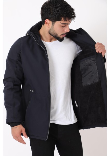 Uzay Kapüşonlu Içi Kürklü Softshell Kışlık Mont Pldp 3010_50454 fiyatları