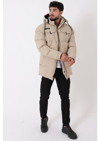 Göğüs Cepli Içi Kürklü Uzun Şişme Mont Pldp 2957_50456 fiyatları