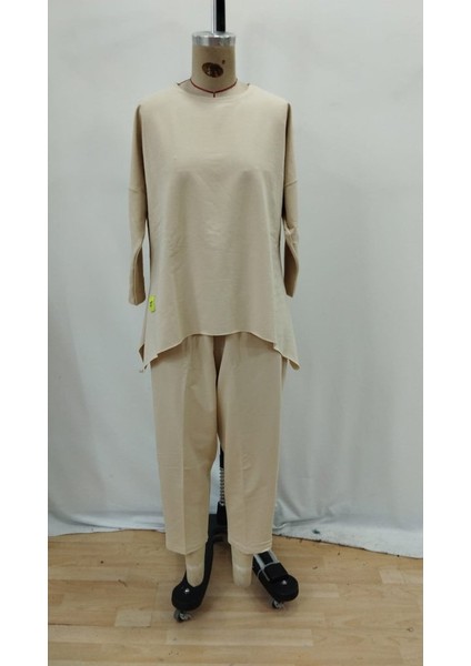 Kadın Uzun Kollu Iki Iplik Viskon Kumaş Ikili Takım fırsatları