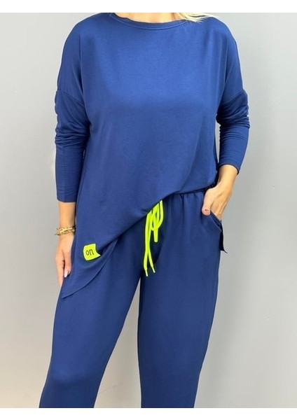 Kadın Uzun Kollu Iki Iplik Viskon Kumaş Ikili Takım fırsatları