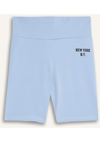 Kız Çocuk Baskılı Biker Tayt B0843A825HS