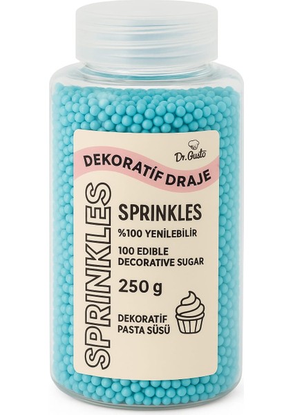 Dr.gusto Sprınkles 2 mm – 250 gr Mavi