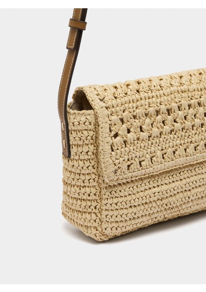 Hasır Efektli Çapraz Askılı Çanta modelleri