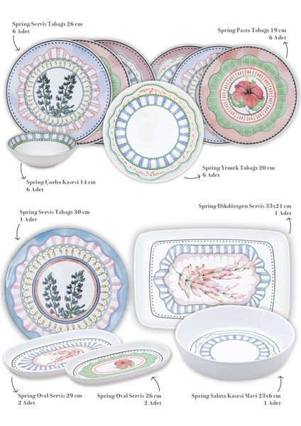 Spring 6 Kişilik Yemek Takımı 31 Parça Set 2 fiyatları