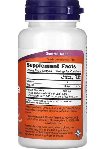 Aloe Vera Gels 10,000 Mg ( 100 Softjel ) fiyatları