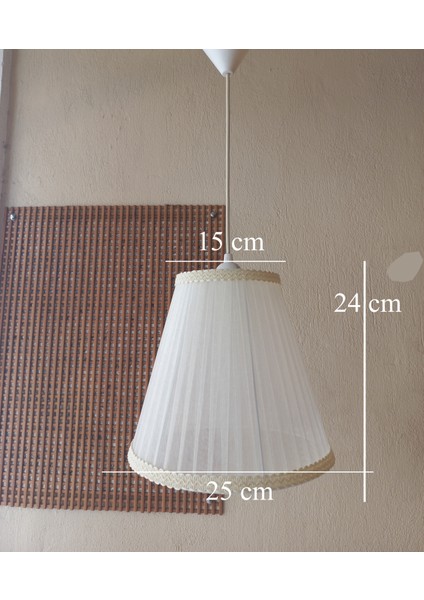 Krem Organze Avize M-31 Yatak Odası Çocuk Odası Genç ve Bebek Odası Avize Aydınlatma Sarkıt modelleri