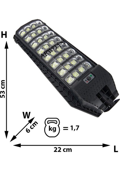 Solar Işık Sensörlü Güneş Enerjili Sokak ve Bahçe Lambası Uzaktan Kumandalı LED Aydınlatma fiyatları
