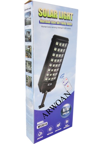 Solar Işık Sensörlü Güneş Enerjili Sokak ve Bahçe Lambası Uzaktan Kumandalı LED Aydınlatma modelleri