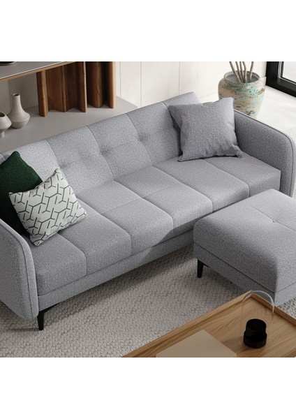 Romina 3'lü Yataklı Koltuk - Gümüş modelleri