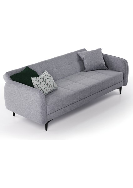 Romina 3'lü Yataklı Koltuk - Gümüş