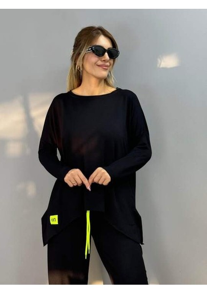 Kadın Uzun Kollu Iki Iplik Viskon Kumaş Ikili Takım fırsatları