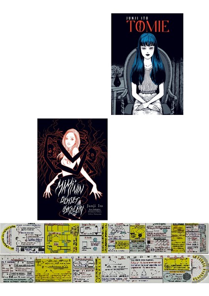 Tomie + Mimi'nin Dehşet Öyküleri Bez Ciltli Özel Edisyonlar 2'li Set Junji Ito + Cetvel
