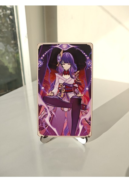 Genshin Raiden Metal Koleksiyon Kartı 2 (6,5 x 11,5 Cm) (1 Adet)