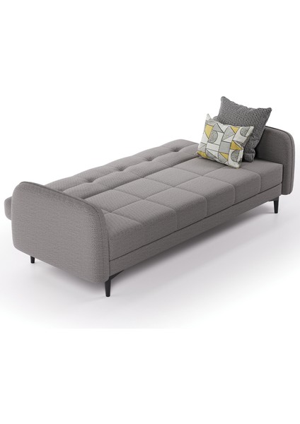 Romina 3'lü Yataklı Koltuk - Koyu Gri