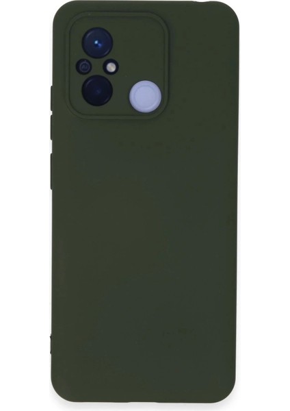Newface Xiaomi Redmi 12C Kılıf Nano Içi Kadife Silikon - Koyu Yeşil