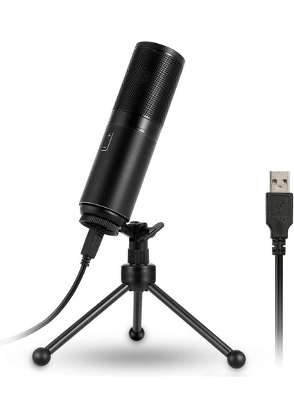 Rgb LED Profesyonel USB Kondansatör Mikrofon – 24 Bit / 96KHZ, Kardioid, Tak-Çalıştır, Tripod Dahil, Podcast, Oyun ve Yayın Için | Q9 fiyatları