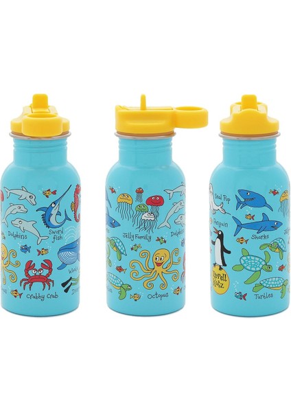 2'li 400ML Pipetli Paslanmaz Çelik Matara Jungle-Ocean indirimleri