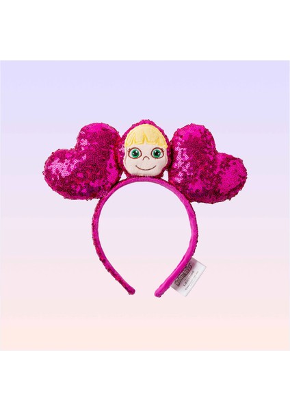 Maşa Kalpli Pembe Saç Bandı - Maşa ile Koca Ayı