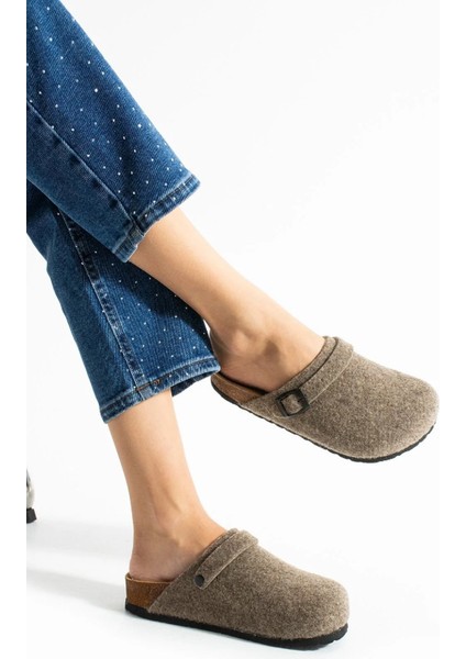 Kadın Ithal Keçe Ortopedik Rahat Ev Terliği