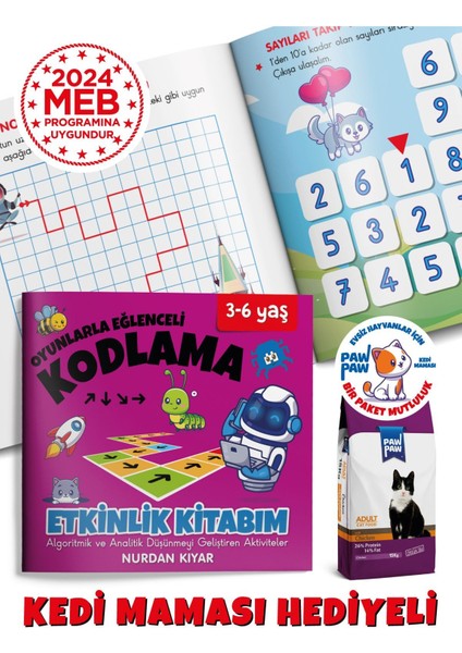 3-6 Yaş Oyunlarla Eğlenceli Kodlama Çocuk Etkinlik Kitabım - 3 Kitap fırsatları