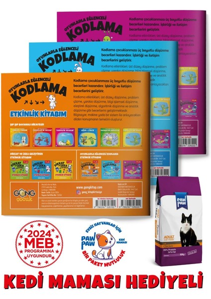 3-6 Yaş Oyunlarla Eğlenceli Kodlama Çocuk Etkinlik Kitabım - 3 Kitap indirimleri