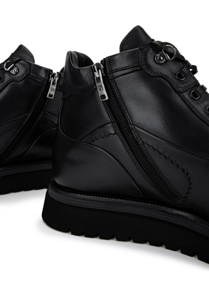 Erkek Hakiki Deri Siyah Bot 664 D43432 Erk Bot SK25-26 Nero fırsatları
