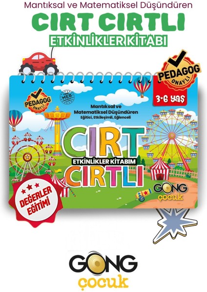 Okul Öncesi Cırt Cırtlı Mantıksal ve Matematiksel Düşündüren 3-6 Yaş Çocuk Etkinlik Kitabım