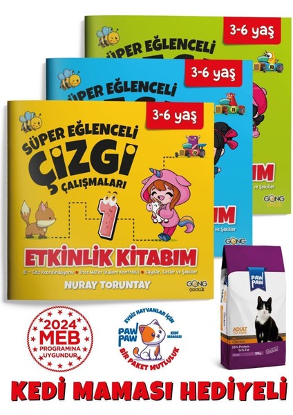 3-6 Yaş Süper Eğlenceli Çizgi Çalışmaları Çocuk Etkinlik Kitabım