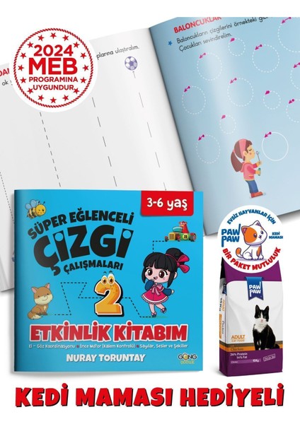 3-6 Yaş Süper Eğlenceli Çizgi Çalışmaları Çocuk Etkinlik Kitabım modelleri