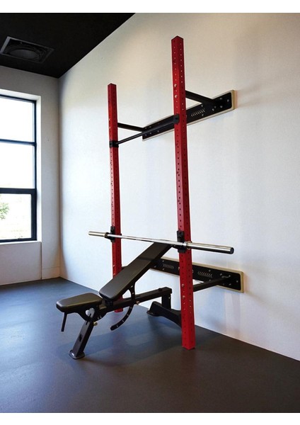 Duvara Monte Katlanır Squat Rack - 80X80 Profil - Çok Fonksiyonlu Fitness Istasyonu modelleri